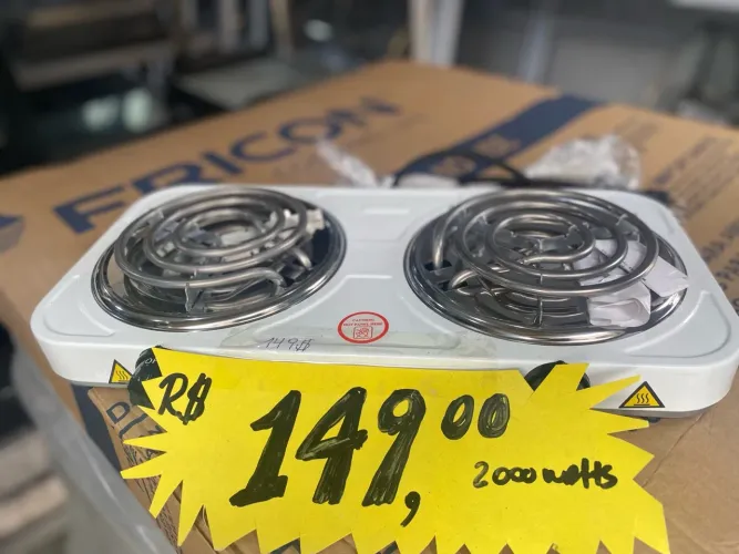 Cooktop Elétrico 2 Bocas 2000W - Novo