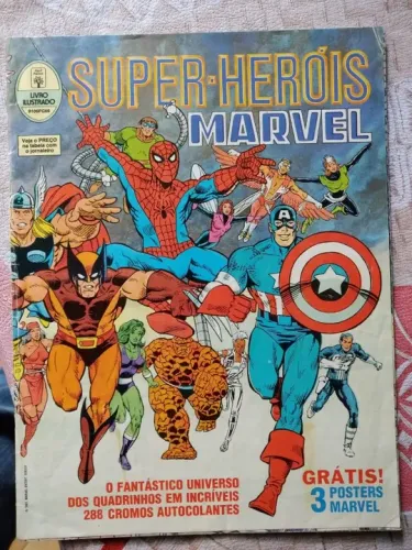 Álbum de figurinhas Marvel 1991    