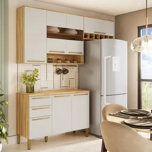 Armário de Cozinha MDF 03 Peças Napoli (Novo)