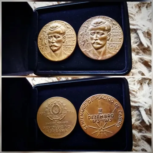 Medalhas comemorativas Plácido de Castro.