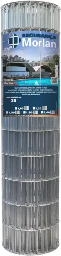 Tela alambrado, malha 10 cm x 50 mm, fio 1,9 mm, com 1,5 m x 25 m (altura x comprimento),