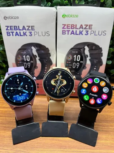 Smartwatch Zeblaze Btalk 3 Plus Tela HD 1.39? vidro temperado e borda curva Entrega Grátis