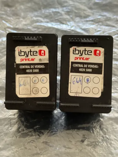 3 cartucho HP 664 preto - em uso