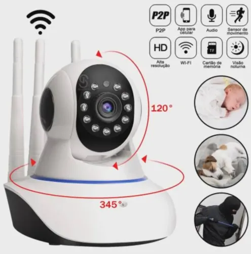 Câmera de segurança ip wi-fi (babá eletrônica)