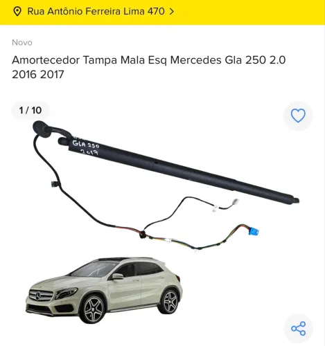 Amortecedor Tampa Mala Esq Mercedes Gla 250 2.0
