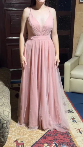 Vestido de festa rosa