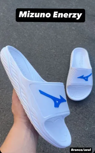 Chinelos Mizuno Energy - Branco com Azul e Preto e Branco