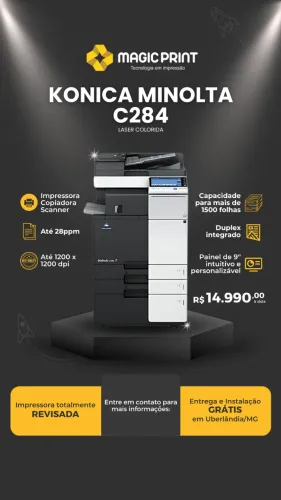 Impressora Konica C284 Multifuncional Laser Colorida Alta Qualidade