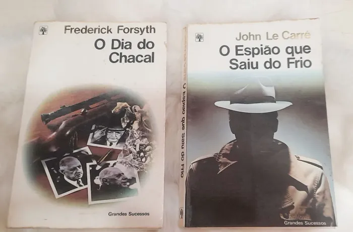 Livros  antigos de Espionagem: O Dia do Chacal e O Espião que Saiu do Frio