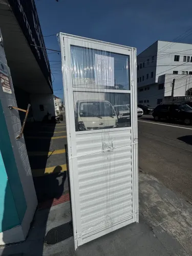 Portas de alumínio branco 80cm - Direto da Fábrica!