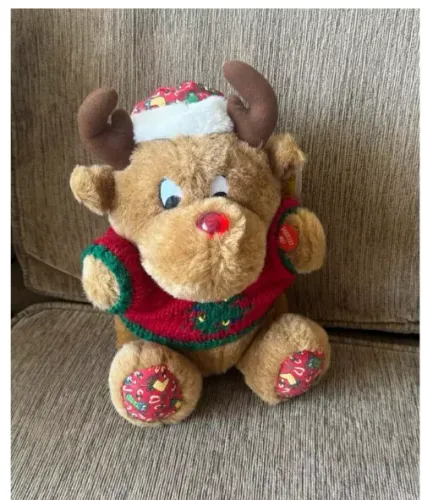 Pelucia: Alce De Natal - Fran Cri Toys Importado