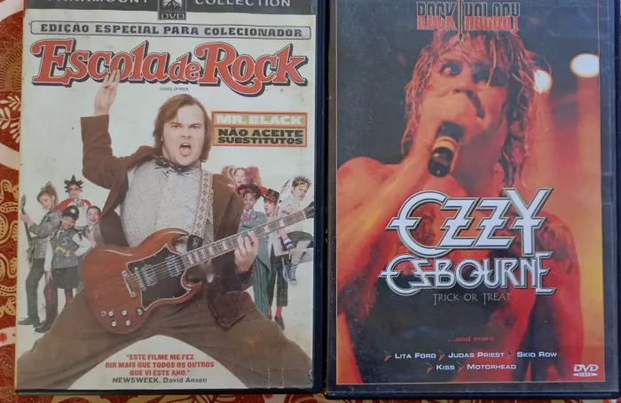 DVDs: Escola de Rock e Ozzy Osbourne - Trick or Treat r$ 20 (unidade)