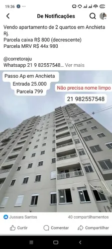 Vendo apartamento em Anchieta Rj