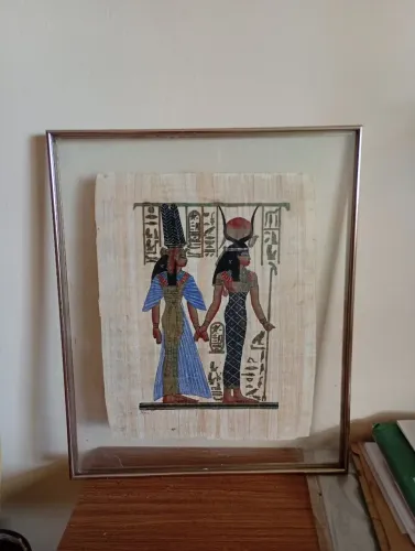 Quadro papiro egípcio em perfeito estado