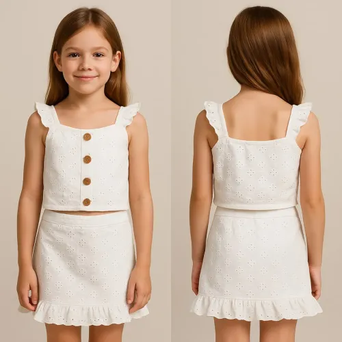 Conjunto cambraia TAM 6/8 anos