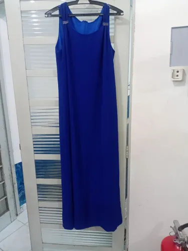 Vestido Longo Azul Elegante 60 reais