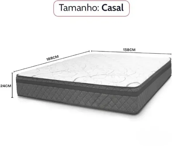 Colchão D28 casal 138x188x24