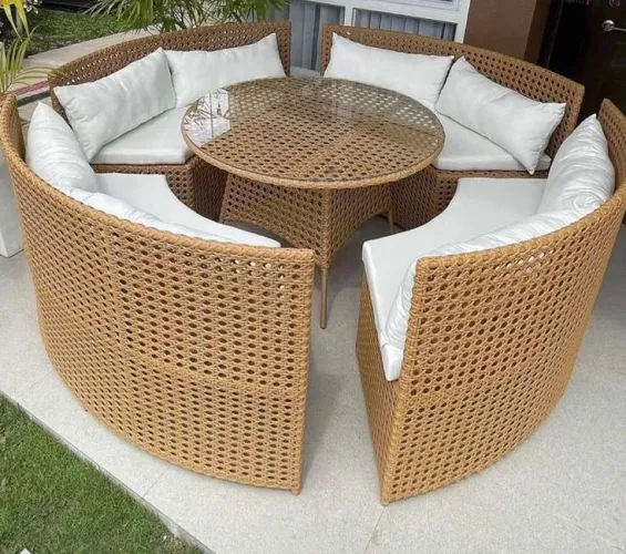 Conjunto de Sofá e Mesa para Área Externa