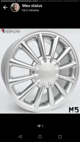 Jogo de rodas Gm Omega Power tec prata 5x110 novas