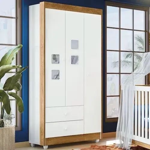 Guarda Roupa Infantil 4 Portas 2 Gavetas DIVIDIMOS EM ATÉ 10X SEM JUROS