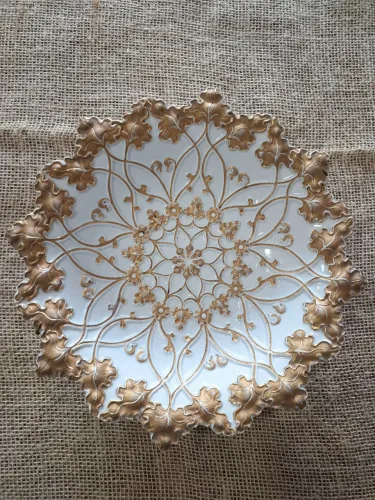 PRATO DE PAREDE PORCELANA MEISSEN ALEMÃ SÉC 19   