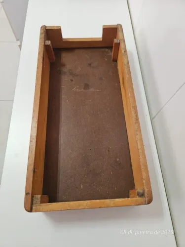 Caixa de Madeira maciça original para máquina de costura Singer 