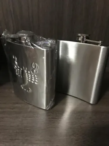 Cantil Porta Bebida DE Bolso 230 e 500 ml Inox