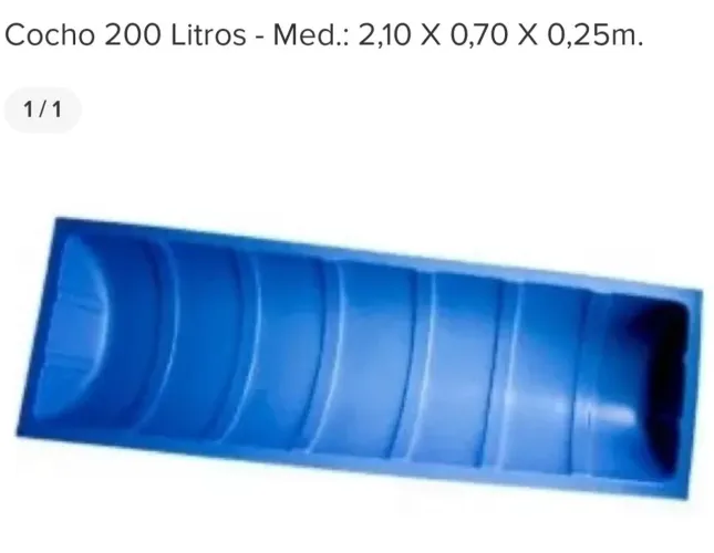 Cocho para construção 200 litros....