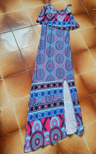 Vestido Longo Estampado Feminino