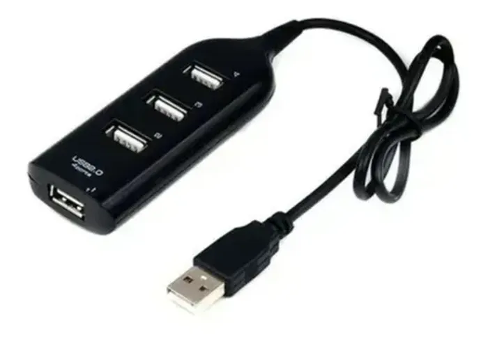 Hub 2.0 Usb 4 Portas Plug And Play Para Pc E Notebook