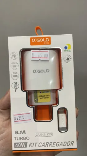 Carregador iPhone Turbo 40W AGOLD CA40-2 iOS- Completo 2 Portas  Loja Coimbra Entregamos