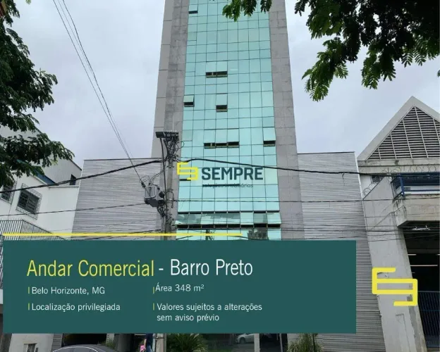 Andar Comercial para vender no Barro Preto em BH