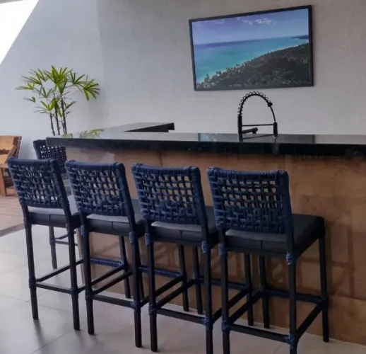 Banqueta design moderno com assento (unidade)