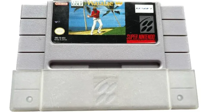 Cartucho Original Waialae True Golf SNES Super Nintendo com capa protetora!