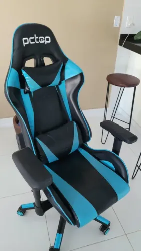 Cadeira Gamer PCTop Reclinável Azul