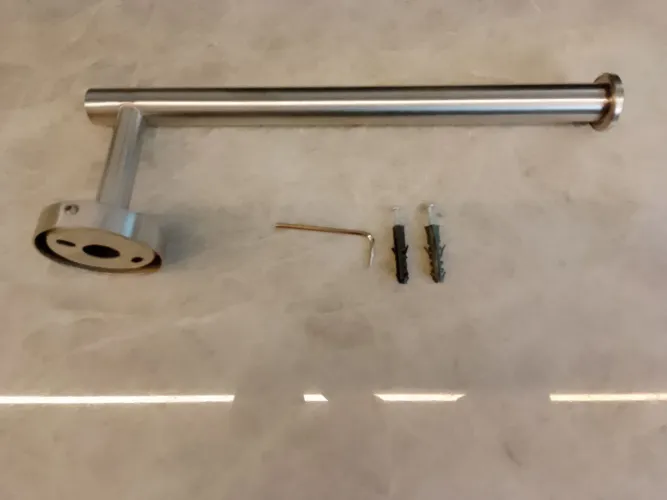 Porta toalha / suporte em aco inox escovado