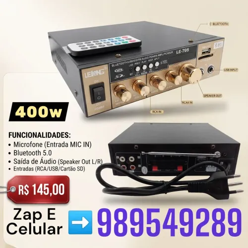 AMPLIFICADOR DE SOM 400W