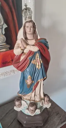 Linda imagem de Nossa Senhora da Conceição estilo barroco 60cm