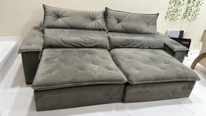 Sofá Reclinável 3,00 Super Macio 4 Lugares