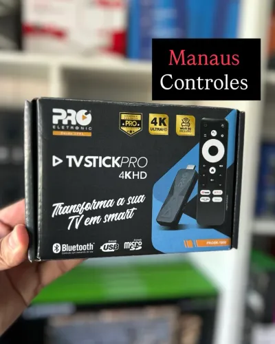 Transforme sua Tv em smart: Stick Pro 4K Wi-Fi 2.4GHz / 5G ( comando de voz )
