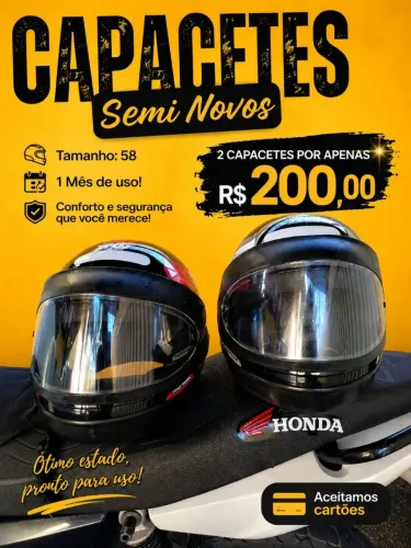 Capacetes seminovos