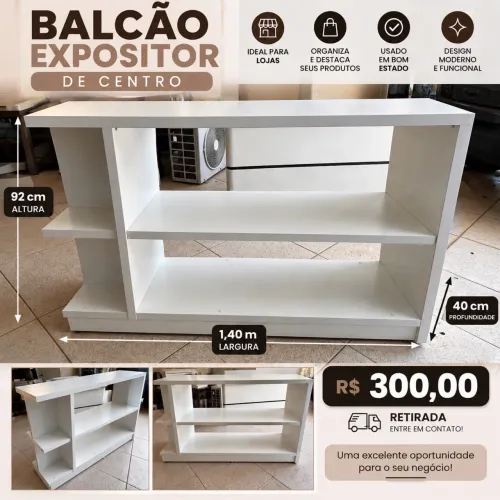 Balcão expositor centro