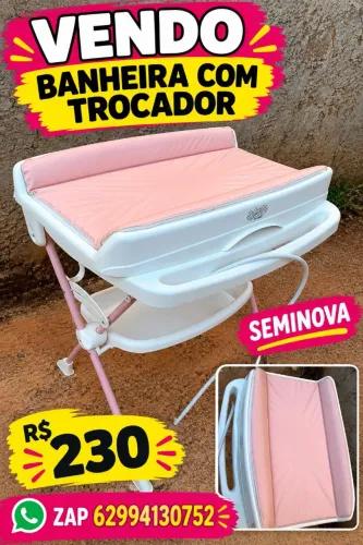 Banheira com trocador semi.nova