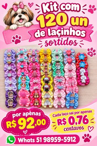 Kit Laçinhos Pet 120UN