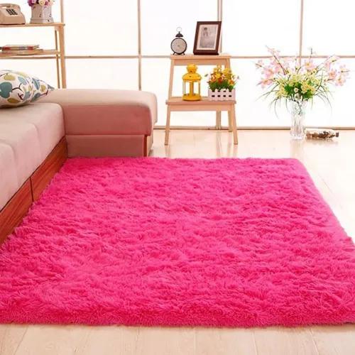 Tapete peludo rosa pink