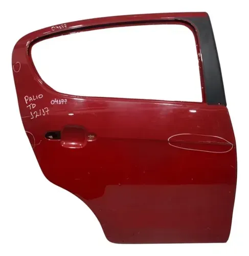 Porta Traseira Direita Palio 2012 2017 Vermelha Avaria Vermelho