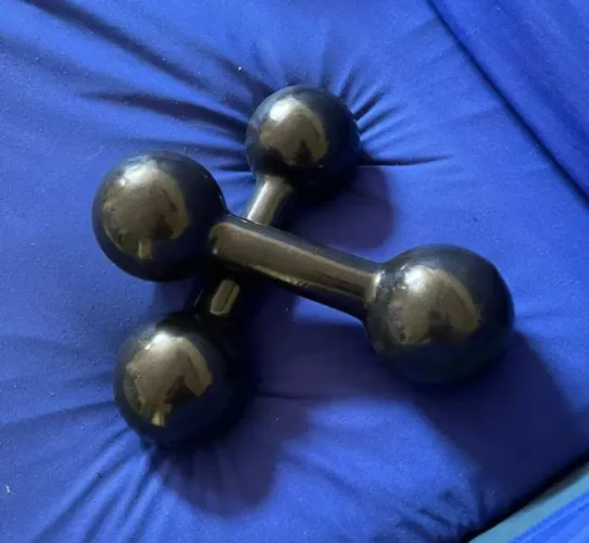 Par de Pesos para Musculação 5kg emborrachadas - Novas - halteres 