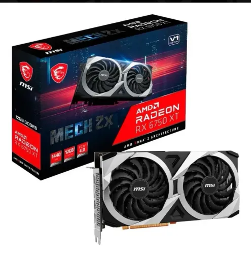 Placa De Vídeo Rx 6750 Xt Mech 2x 12g V1 Radeon Amd, 12gb