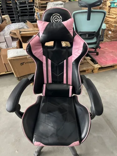CADEIRA GAMER GREATEK ROSA E PRETA