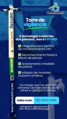 torre de monitoramento câmeras de segurança 